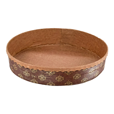 Форма-бумажная-кругл-d-185-h-35-коричневая-Формация