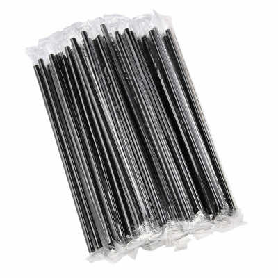 Трубочка-0,8х24-без-изгиба-черная-в-индивидуальной-упаковке-(150-шт)