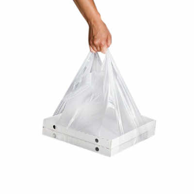 Пакет-майка ПНД 32+24х6014 прозрачная под коробку пиццы