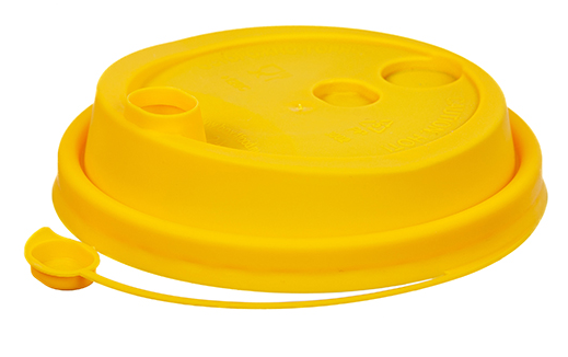 Крышка для стакана бумажного 80 мм ЖЕЛТАЯ матовая с клапаном ПП (с питейником) ВЗЛП Крышка для стакана бумажного 80 мм ЖЕЛТАЯ матовая с клапаном ПП (с питейником) ВЗЛП