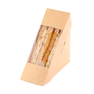 Упаковка для сэндвича SANDWICH 40 126x126x41 КРАФТ с окном OSQ