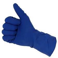 Перчатки медицинские  латексные особопрочные  "L " темно-синие  (НДС 10%)