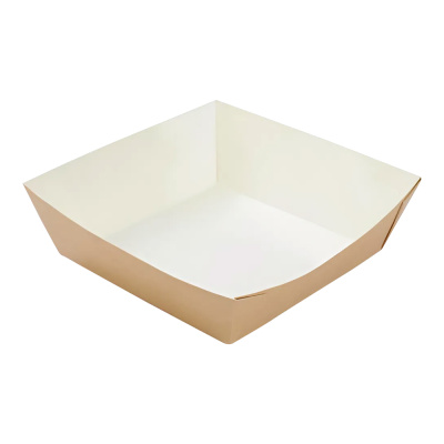 Лоток-для-бургера-139х139х42-крафт-белый-TRAY-550 Лоток-для-бургера-139х139х42-крафт-белый-TRAY-550
