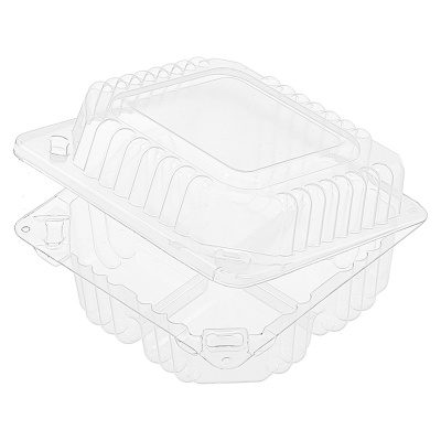 Контейнер-ракушка для маффинов БОПС квадрат РК-104 200 гр 121х119х62 4-секц прозрачный Комус